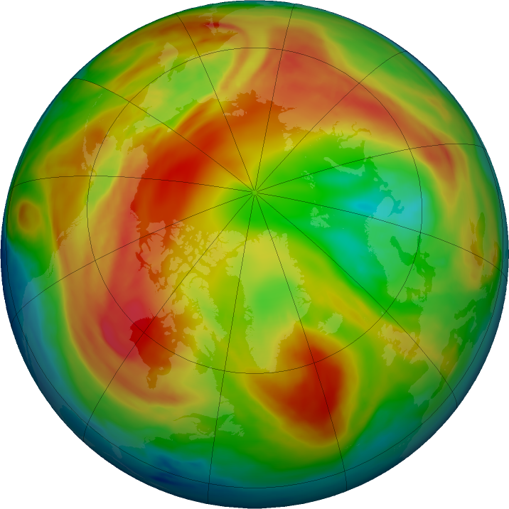 Arctic ozone map for 08 February 2017